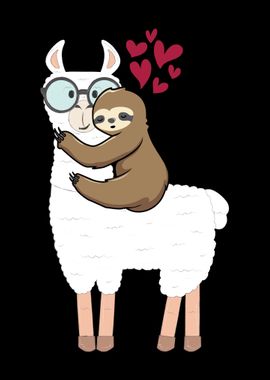 Llama Sloth Love