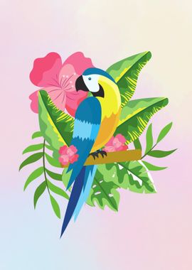 Blue and yellow macaw