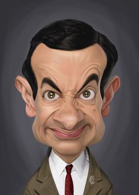 'Rowan Atkinson' Poster, picture, metal print, paint by rob art ...