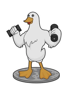 Duck Bodybuilder Dumbbell