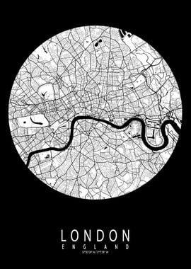 London City Map Full Moon