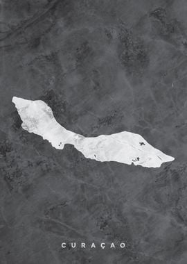 Curacao Marble Map