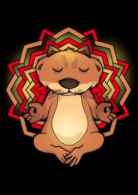 Meditating Otter Gift Yoga