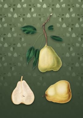 Pear on Lunar Green