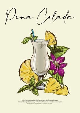 Pina Colada Cocktail Drink