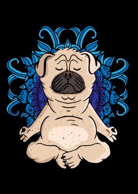 Funny Yoga Pug Dog - Funny Yoga - Posters and Art Prints