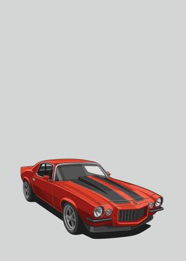 1972 camaro rs red