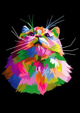 colorful funny cat vector