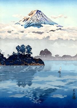 Ukiyo e Lake Kawaguchi