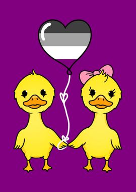 Duck Couple Asexual Pride