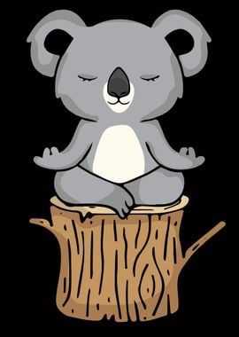 Cute Koala Meditation Yoga