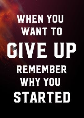 never give up