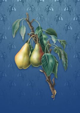 Lemon Pear on Bahama Blue