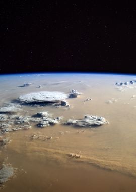 Dust storm in the Sahara