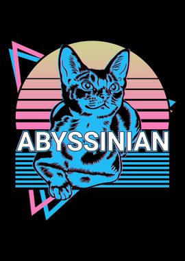 Abyssinian Cat Retro