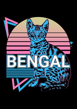 Bengal Cat Retro