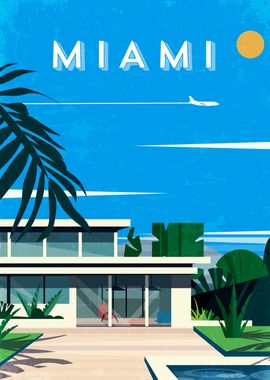 Miami USA retro travel