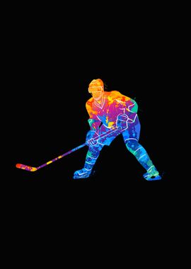 Abstract hockey player