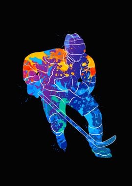 Abstract hockey player