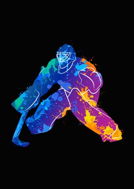 Abstract hockey goalkeeper