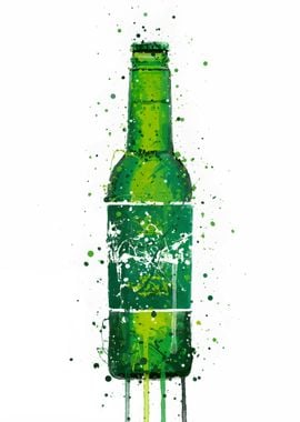 Beer Bottle Danish Green