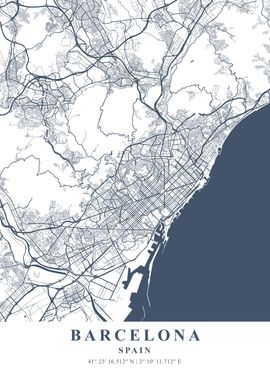 Barcelona Ash Plane Map