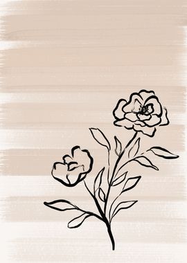 Abstract Botanical Roses