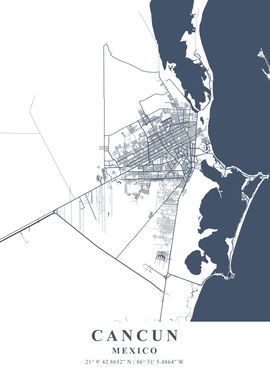 Cancun Ash Plane Map