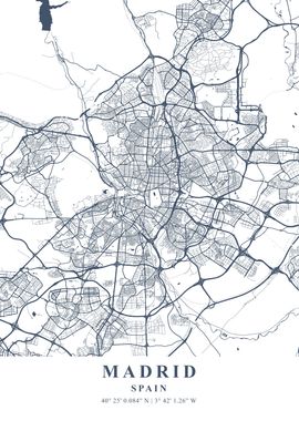 Madrid Ash Plane Map