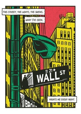 Wallstreet Comic Pop Art