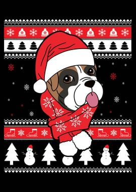 Boxer Dog Ugly Christmas 