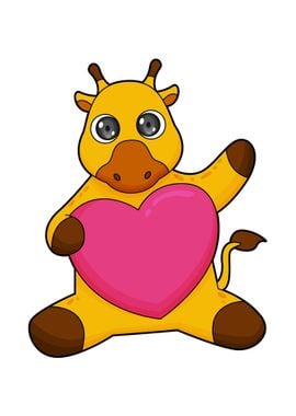 Giraffe Heart Balloon 