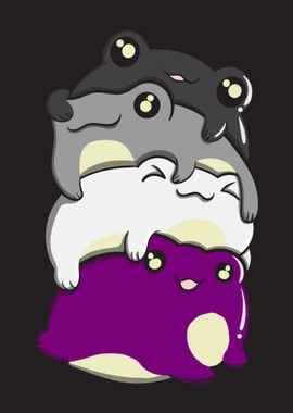 Asexual Pride Kawaii Frog