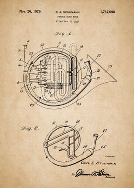 French Horn Vintage Patent