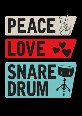 Peace Love Snare Drum