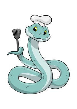 Snake Cook Chef hat