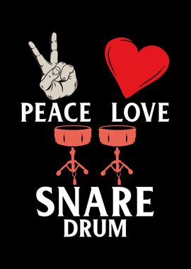 Peace Love Snare Drum