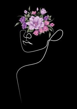 Minimal Flowers Face