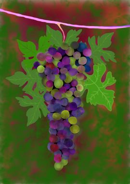 Grape Fruits painted