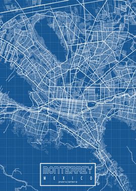 Monterrey Map Blueprint