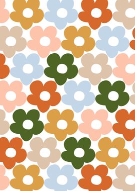 Retro Daisy Pattern 2