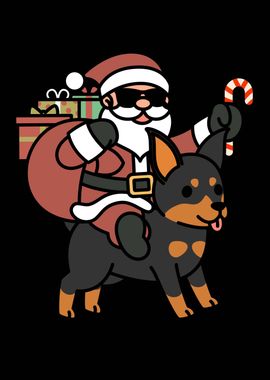 Doberman Santa Claus 