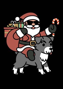 Schnauzer Santa Claus 