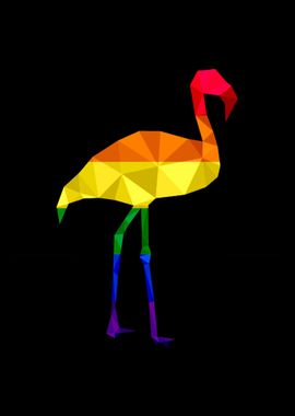 Colorful Flamingo LGBTQ