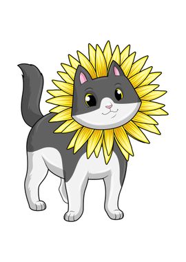 Cat Sunflower