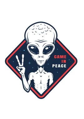 Alien showing peace