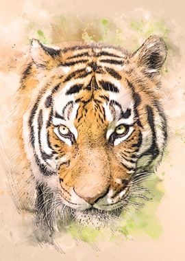 Tiger Animal painted