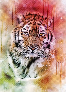 Tiger Animal painted