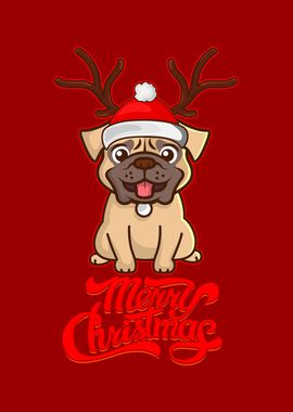 Pug Ugly Christmas Merry