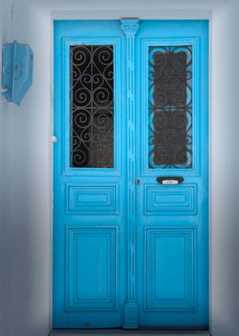 Blue door, Greek Island